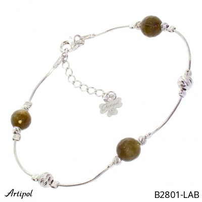 Bracelet B2801-LAB with real Labradorite