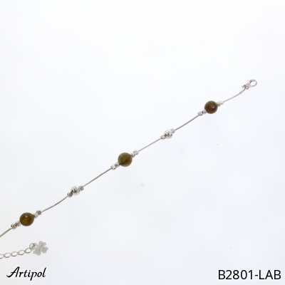 Bracelet B2801-LAB en Labradorite véritable