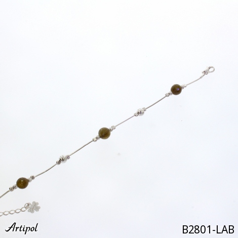 Bracelet B2801-LAB with real Labradorite