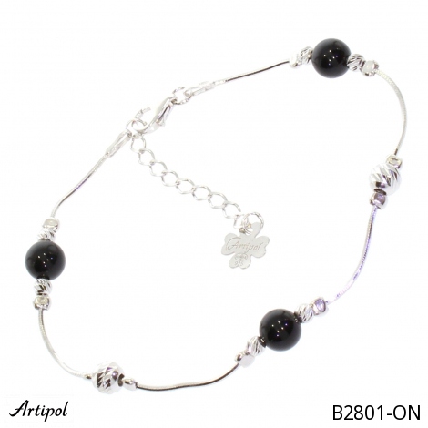 Bracelet B2801-ON with real Black Onyx