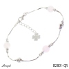 Bracelet B2801-QR with real Rose quartz