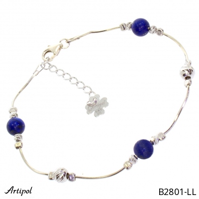 Bracelet B2801-LL en Lapis-lazuli véritable