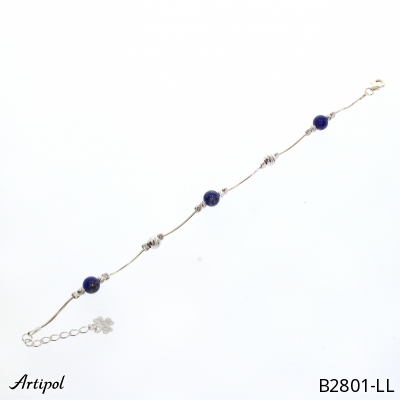 Bracelet B2801-LL en Lapis-lazuli véritable
