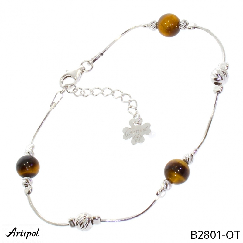 Bracelet B2801-OT with real Tiger's eye