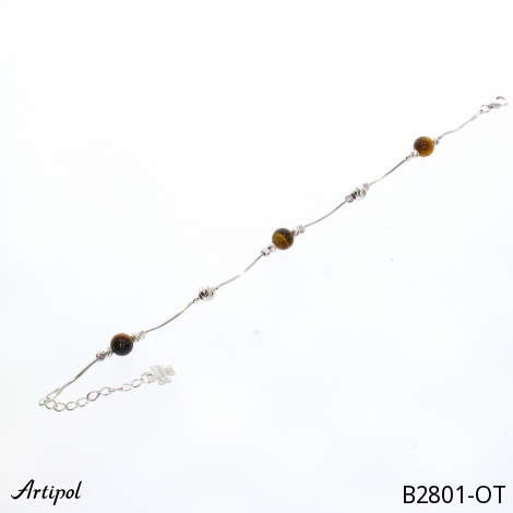 Bracelet B2801-OT with real Tiger's eye