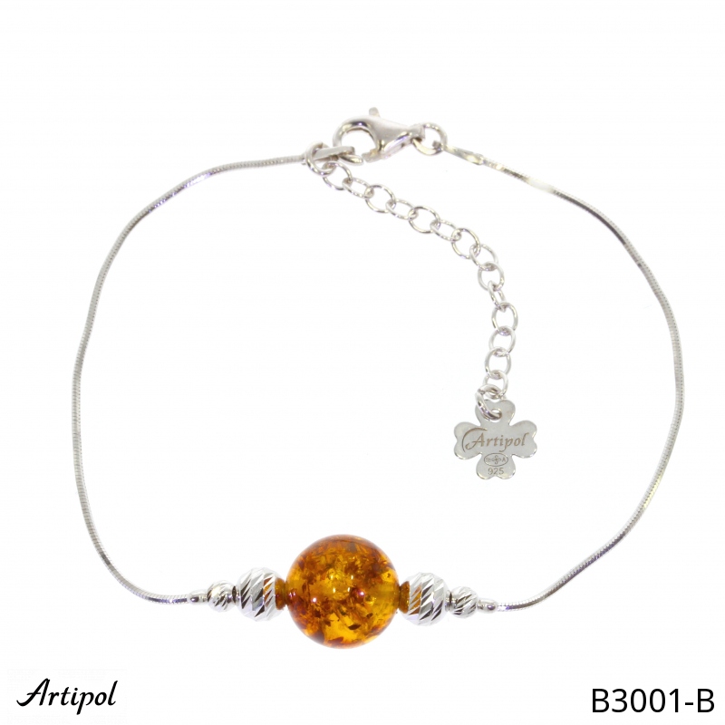 Bracelet B3001-B with real Amber
