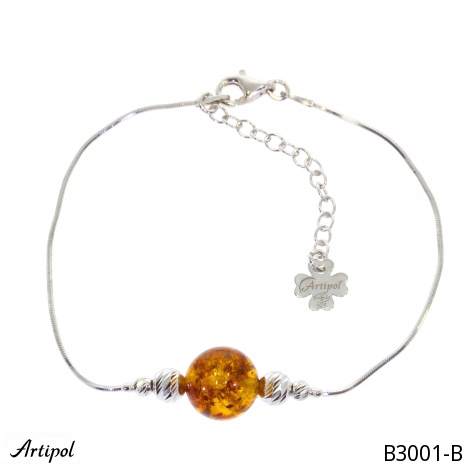 Armreif B3001-B mit echter Bernstein