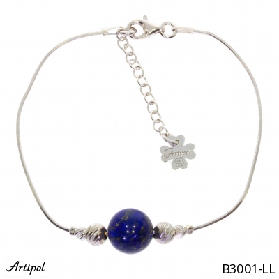 Bracelet B3001-LL en Lapis-lazuli véritable