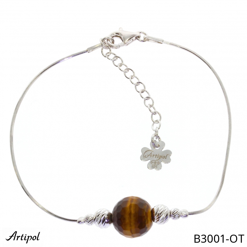 Bracelet B3001-OT en Oeil de tigre véritable