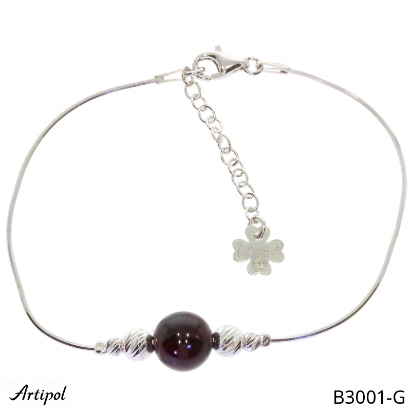 Bracelet B3001-G with real Garnet