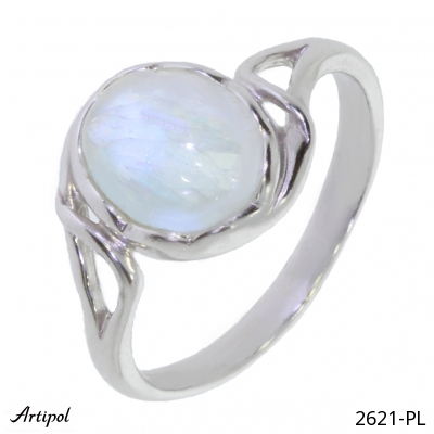 Ring 2621-PL with real Rainbow Moonstone
