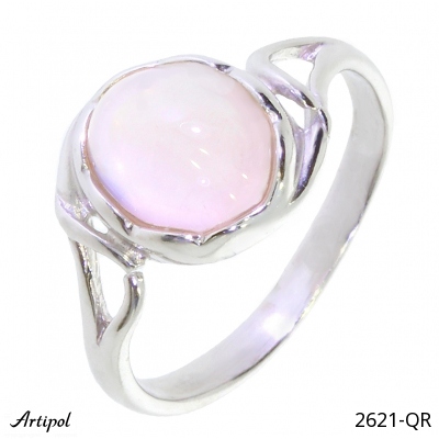 Ring 2621-QR with real Rose quartz