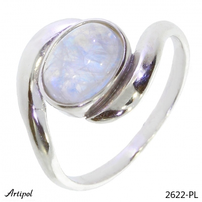 Ring 2622-PL with real Rainbow Moonstone