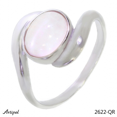 Ring 2622-QR with real Rose quartz