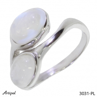 Ring 3031-PL with real Rainbow Moonstone