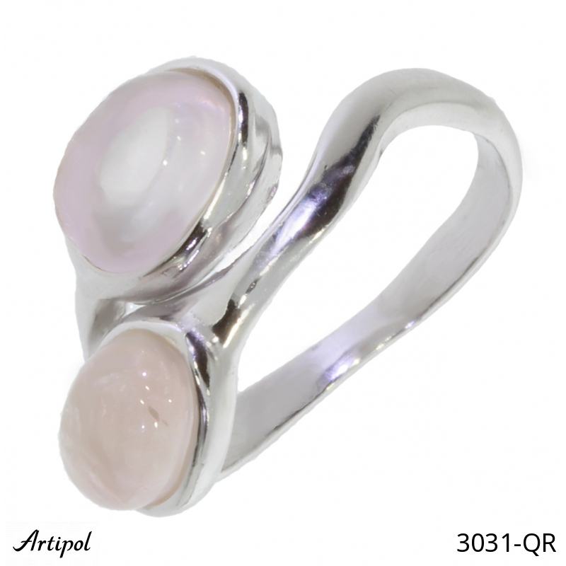 Ring 3031-QR mit echter Rosenquarz