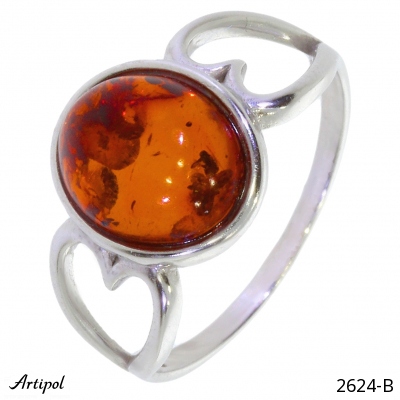 Ring 2624-B with real Amber