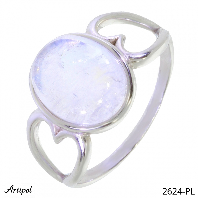 Ring 2624-PL with real Moonstone