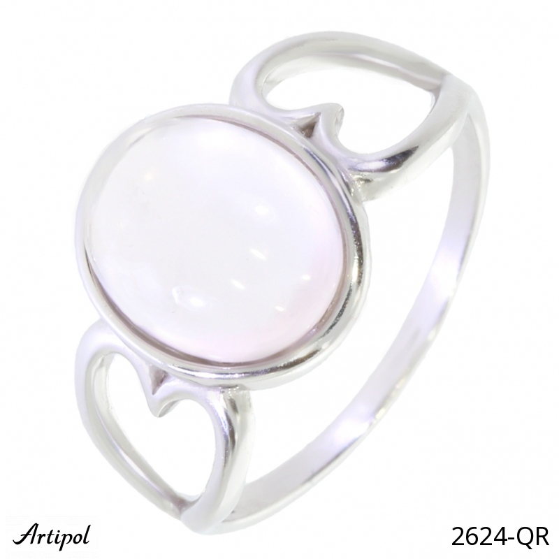 Ring 2624-QR with real Rose Quartz