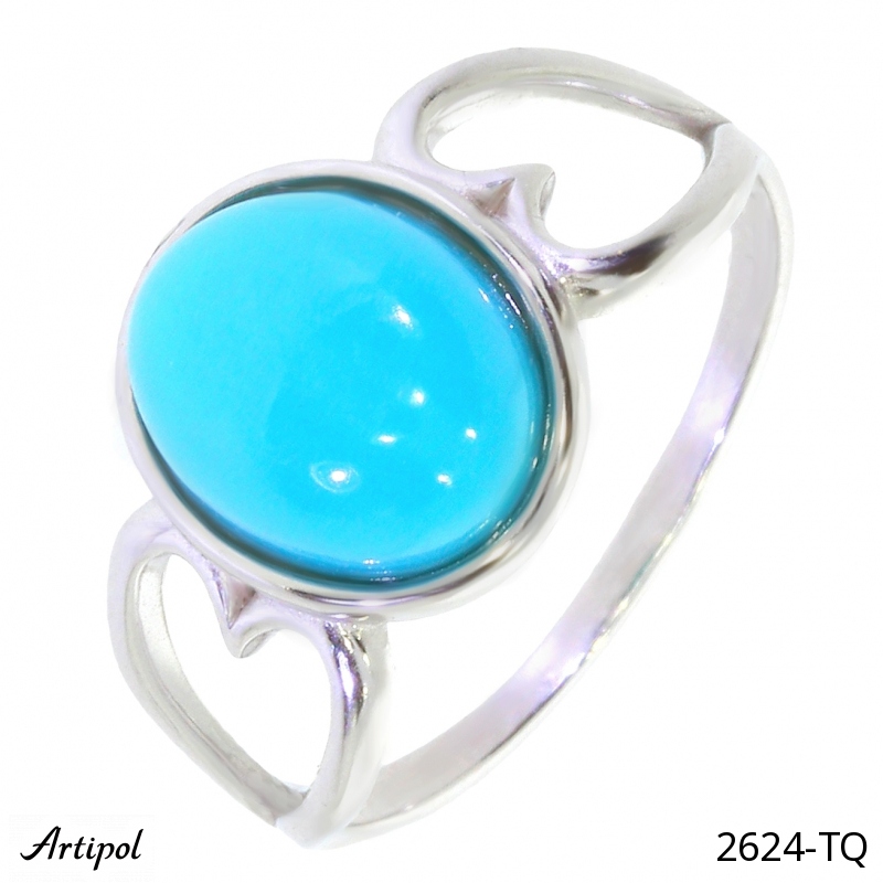 Bague 2624-TQ en Turquoise véritable