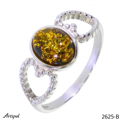 Ring 2625-B with real Amber