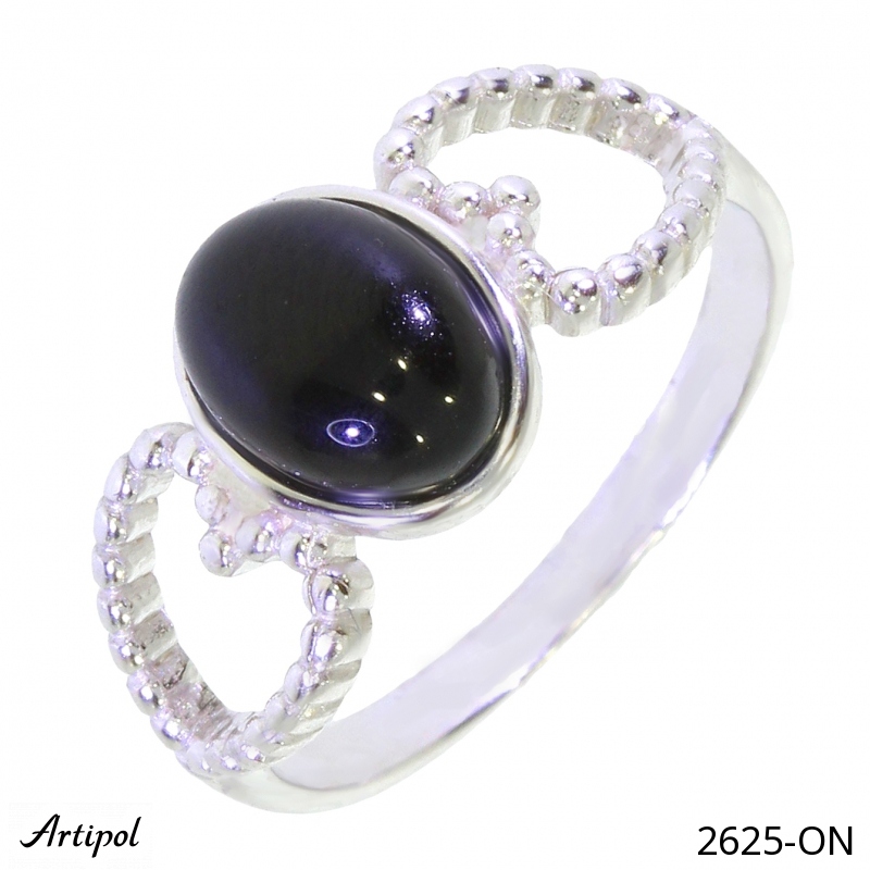 Ring 2625-ON mit echter Schwarzem Onyx