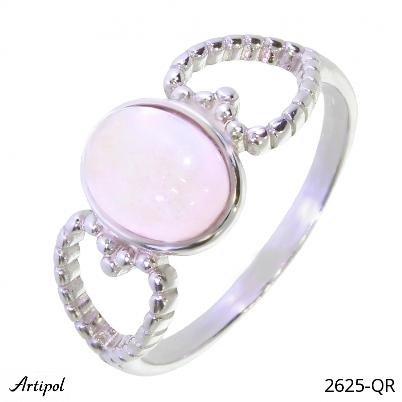 Ring 2625-QR with real Rose quartz