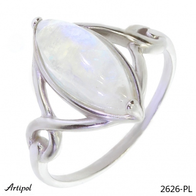 Ring 2626-PL with real Rainbow Moonstone