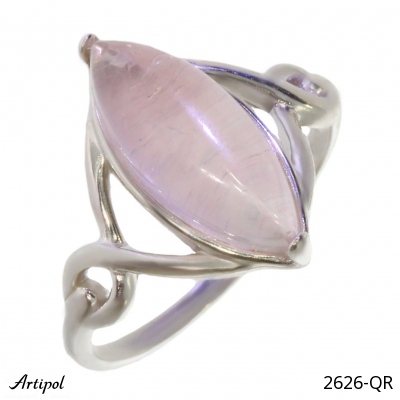 Ring 2626-QR with real Rose quartz