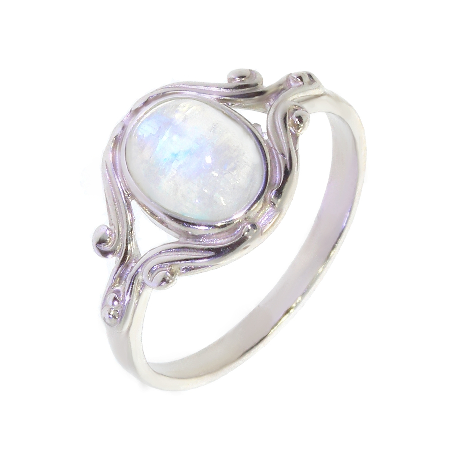 Bijouterie Bague Femme Pierre De Lune Bague or jaune 18 carats et pierre de lune