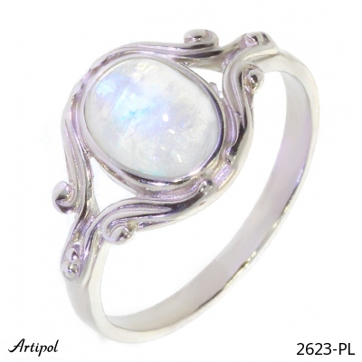 Ring 2623-PL with real Rainbow Moonstone