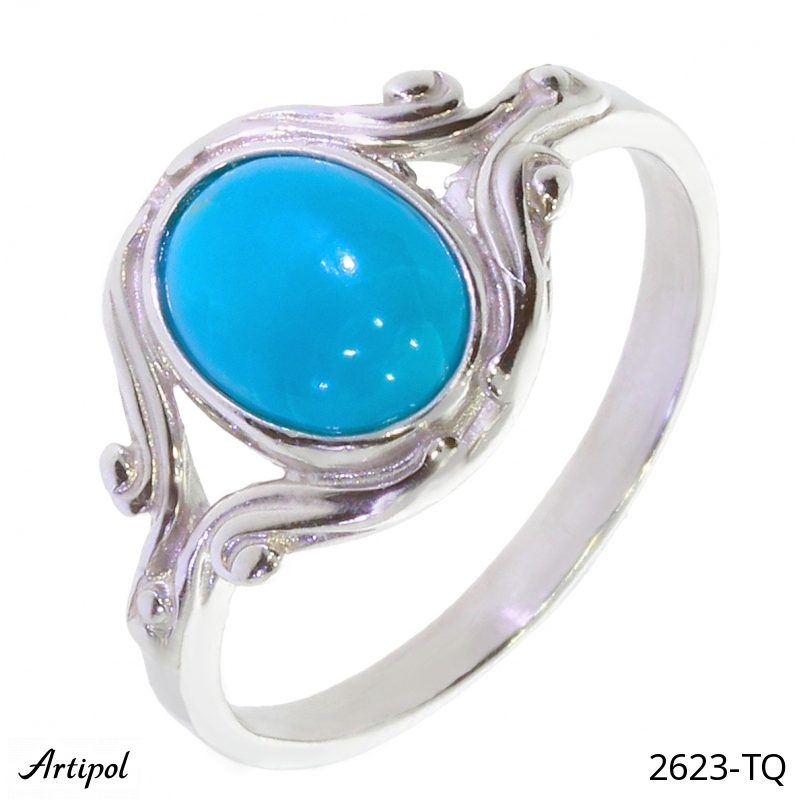 Bague 2623-TQ en Turquoise véritable