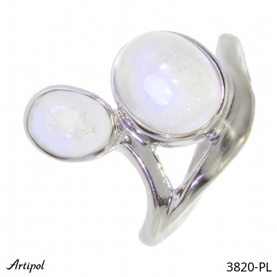 Ring 3820-PL with real Rainbow Moonstone
