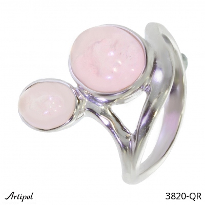 Ring 3820-QR with real Rose quartz