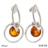 Earrings E4610-B with real Amber