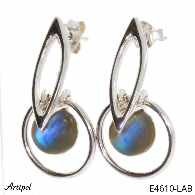 Earrings E4610-LAB with real Labradorite
