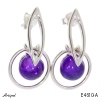 Earrings E4610-A with real Amethyst