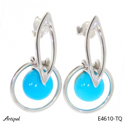 Earrings E4610-TQ with real Turquoise