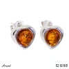 Earrings E2608-B with real Amber