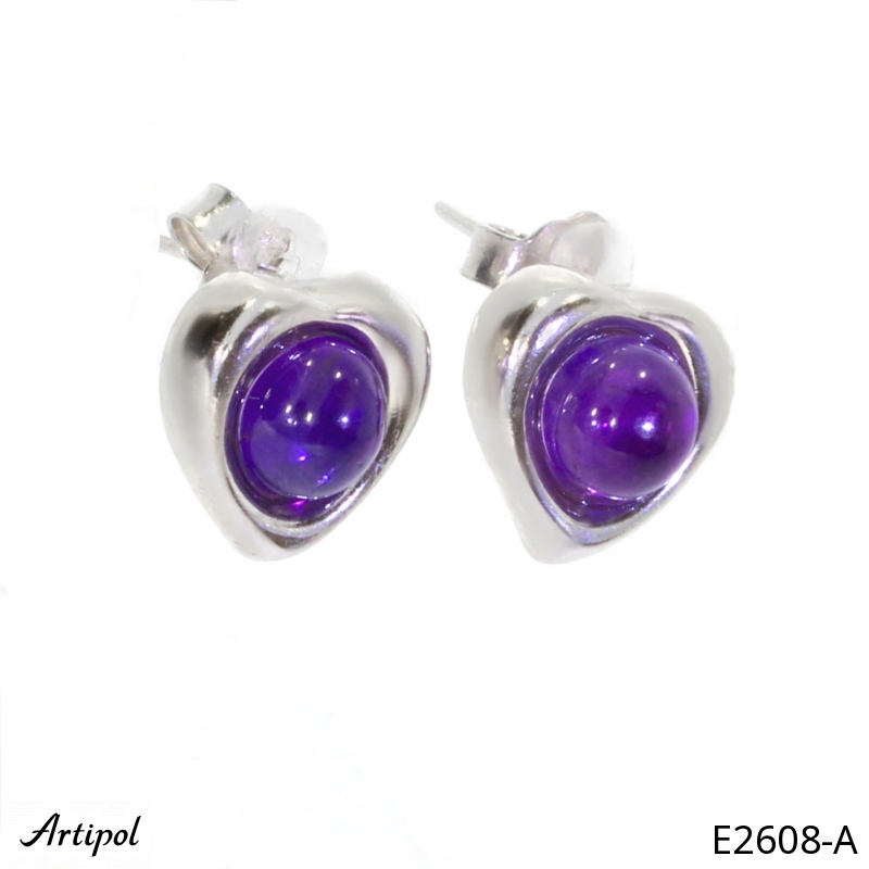 Boucles d'oreilles E2608-A en Améthyste véritable
