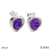 Earrings E2608-A with real Amethyst