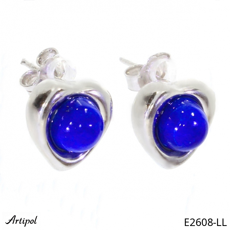 Earrings E2608-LL with real Lapis lazuli