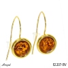 Earrings E2207-BV with real Amber