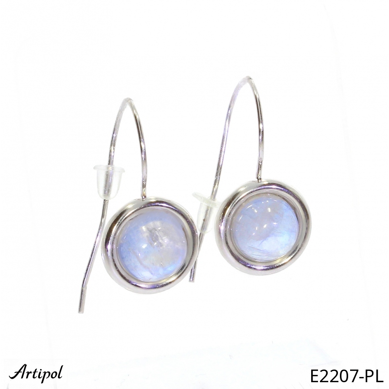 Earrings E2207-PL with real Moonstone