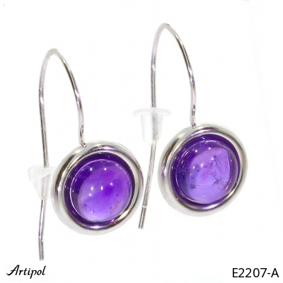 Earrings E2207-A with real Amethyst