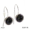 Earrings E2207-ON with real Black Onyx