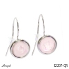 Earrings E2207-QR with real Rose quartz