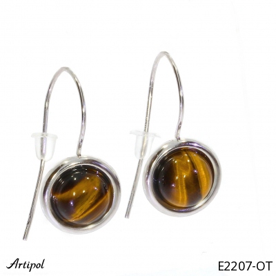 Earrings E2207-OT with real Tiger's eye