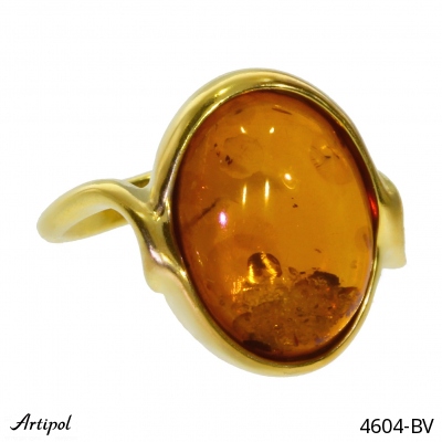 Ring 4604-BV with real Amber