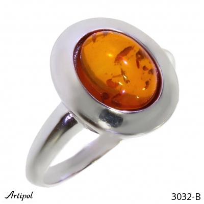 Ring 3032-B with real Amber